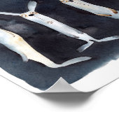 可愛いおもしろい水彩画抽象デザイン ポスター (角)