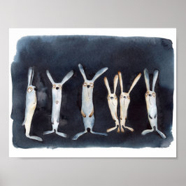 可愛いおもしろい水彩画抽象デザイン ポスター