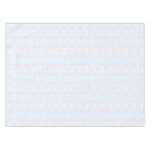 可愛いおもしろい淡い色のブルーイラストレーションパターン テーブルクロス (正面(横))