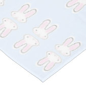 可愛いおもしろい淡い色のブルーイラストレーションパターン テーブルクロス (アングル)