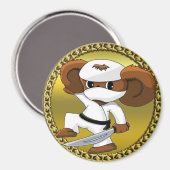 可愛いおもしろい漫画のチブラシュカの熊の剣 マグネット (正面/裏面)