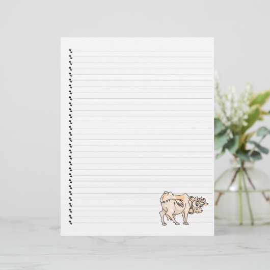 可愛いおもしろい漫画の牛の並んだペットのレターヘッド (スタンド正面)