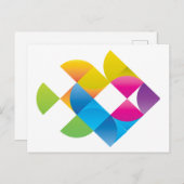 可愛いおもしろい熱帯性虹 ポストカード (正面/裏面)