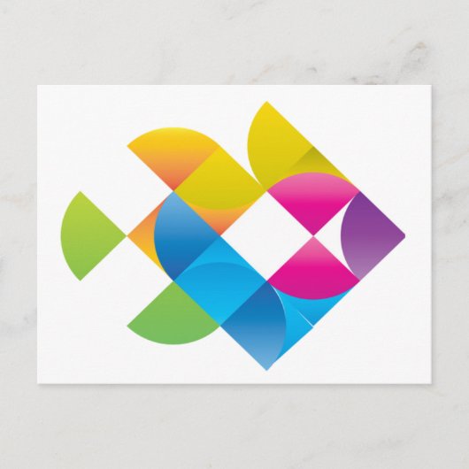 可愛いおもしろい熱帯性虹 ポストカード (正面)