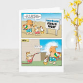 可愛いおもしろい犬と猫誕生日カード カード (黄色い花)