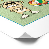 可愛いおもしろい犬ルールポスター ポスター (角)