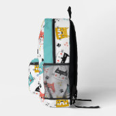 可愛いおもしろい猫の柄 プリントバックパック (右)