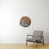 可愛いおもしろい猫ヨガ。ヨガおもしろいデザイン タペストリー (インサイチュ)