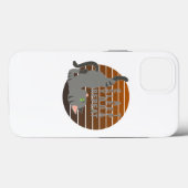 可愛いおもしろい猫ヨガ。ヨガおもしろいデザイン Case-Mate iPhoneケース (裏面 (横))