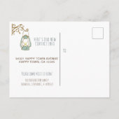 可愛いおもしろい移動 |新しいホーム 案内ポストカード (裏面)