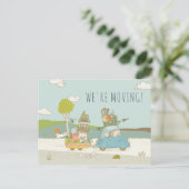 可愛いおもしろい移動 |新しいホーム 案内ポストカード (スタンド正面)