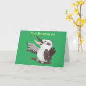 可愛いおもしろい笑い子神楽 カード (黄色い花)