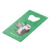 可愛いおもしろい笑い子神楽 クレジットカード栓抜き (裏面アングル)