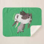 可愛いおもしろい笑い子神楽 シェルパブランケット (正面(横))