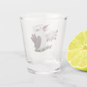 可愛いおもしろい笑い子神楽 ショットグラス (裏面)