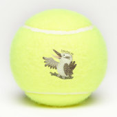 可愛いおもしろい笑い子神楽 テニスボール (裏面)