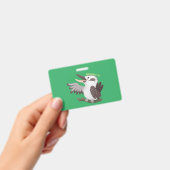 可愛いおもしろい笑い子神楽 バッジ (手持ち)