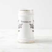 可愛いおもしろい笑い子神楽 ビールジョッキ (中央)