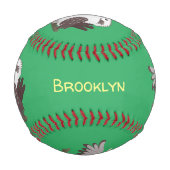 可愛いおもしろい笑い子神楽 野球ボール (正面)