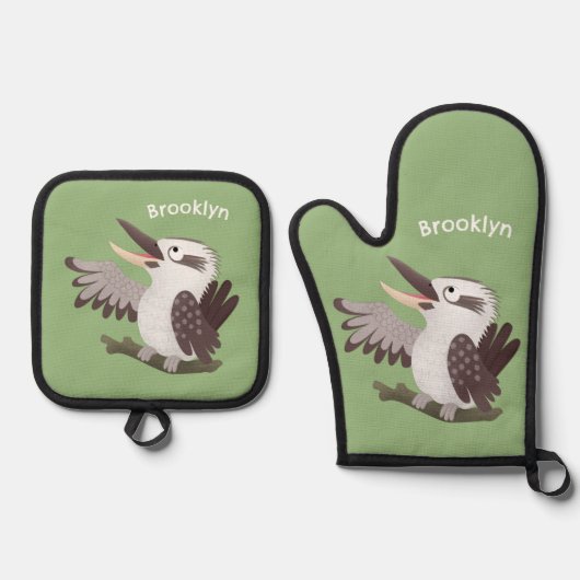 可愛いおもしろい笑い子神楽 鍋つかみ&鍋敷きセット (正面)