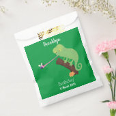 可愛いおもしろい緑のハッピーカメレオン フェイバーバッグ (封をした状態)