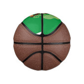 可愛いおもしろい緑のハッピーカメレオン ミニバスケットボール (右)