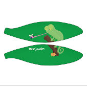 可愛いおもしろい緑のハッピーカメレオン ミニバスケットボール (パネル)