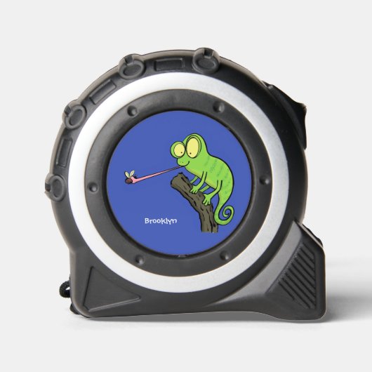 可愛いおもしろい緑のハッピーカメレオン メジャー (正面)