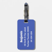 可愛いおもしろい緑のハッピーカメレオン ラゲッジタグ (裏面縦)