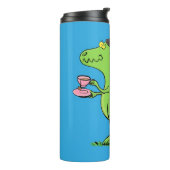 可愛いおもしろい緑tレックス恐竜の漫画 タンブラー (回転左)