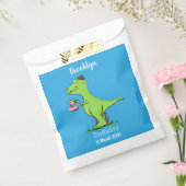 可愛いおもしろい緑tレックス恐竜の漫画 フェイバーバッグ (封をした状態)