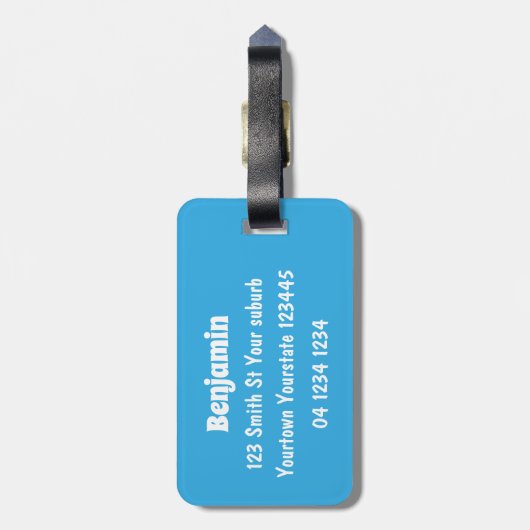 可愛いおもしろい緑tレックス恐竜の漫画 ラゲッジタグ (裏面縦)