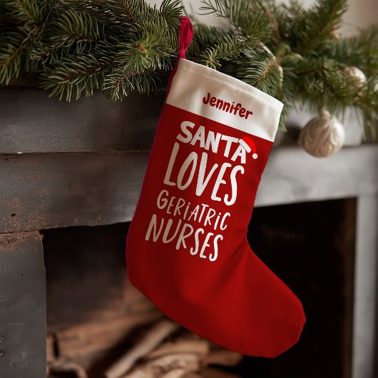 可愛いおもしろい老人ナースクリスマス スモールクリスマスストッキング