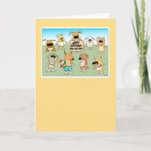 可愛いおもしろい老犬誕生日カード カード (正面)