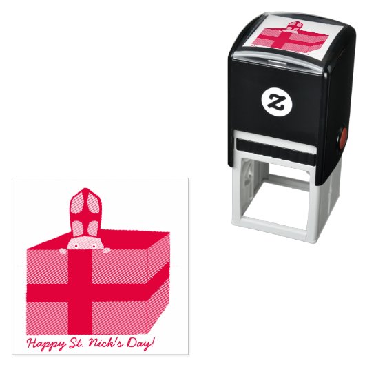 可愛いおもしろい聖ニコラスオランダシンタークラアスキッズアート セルフインキングスタンプ (インサイチュ)