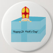 可愛いおもしろい聖ニコラスオランダシンタークラアスキッズアート 缶バッジ (正面)