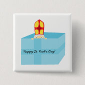 可愛いおもしろい聖ニコラスオランダシンタークラアスキッズアート 缶バッジ (正面)