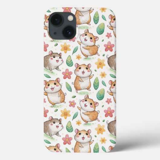 可愛いおもしろい踊りハムスター Case-Mate iPhoneケース (裏面)