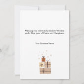 可愛いおもしろい車の雪のビジネスのクリスマスカード (裏面)