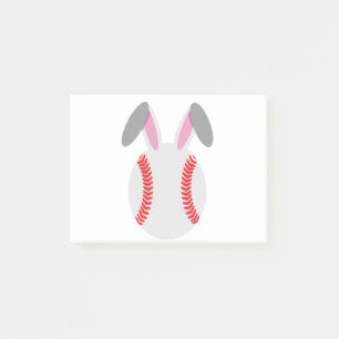 可愛いおもしろい野球うさぎイースターギフト ポストイット