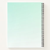 可愛いおもしろい青緑色クラゲ ノートブック (裏面)