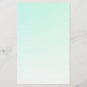 可愛いおもしろい青緑色クラゲ 便箋 (裏面)