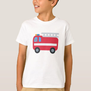 可愛いおもしろい駆動消防車新学期 Tシャツ