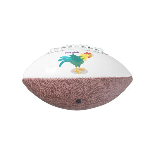 可愛いおもしろい鶏ガライラストレーション アメリカンフットボール (回転270)