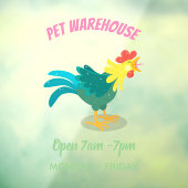 可愛いおもしろい鶏ガライラストレーション ウィンドウサイン (シート3)