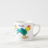 可愛いおもしろい鶏ガライラストレーション エスプレッソカップ (右)