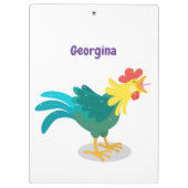 可愛いおもしろい鶏ガライラストレーション クリップボード (裏面)