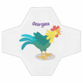 可愛いおもしろい鶏ガライラストレーション サッカーボール (フラット)