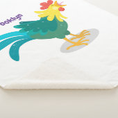 可愛いおもしろい鶏ガライラストレーション シェルパブランケット (3/4)