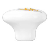 可愛いおもしろい鶏ガライラストレーション セラミックノブ (側面)